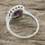 Amethyst and marcasite cocktail ring, 'Joyous Solitude' - Thai Sterling Silver Amethyst Ring with a Marcasite Halo (image 2b) thumbail