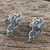 Marcasite drop earrings, 'Victorian Dazzle' - Sterling Silver and Marcasite Drop Style Earrings (image 2b) thumbail