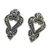 Marcasite drop earrings, 'Victorian Dazzle' - Sterling Silver and Marcasite Drop Style Earrings (image 2c) thumbail