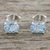 Blue topaz stud earrings, 'Everlasting Blue' - Classic Blue Topaz Stud Earrings from Thailand (image 2) thumbail