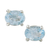 Blue topaz stud earrings, 'Everlasting Blue' - Classic Blue Topaz Stud Earrings from Thailand thumbail