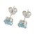Blue topaz stud earrings, 'Everlasting Blue' - Classic Blue Topaz Stud Earrings from Thailand (image 2e) thumbail