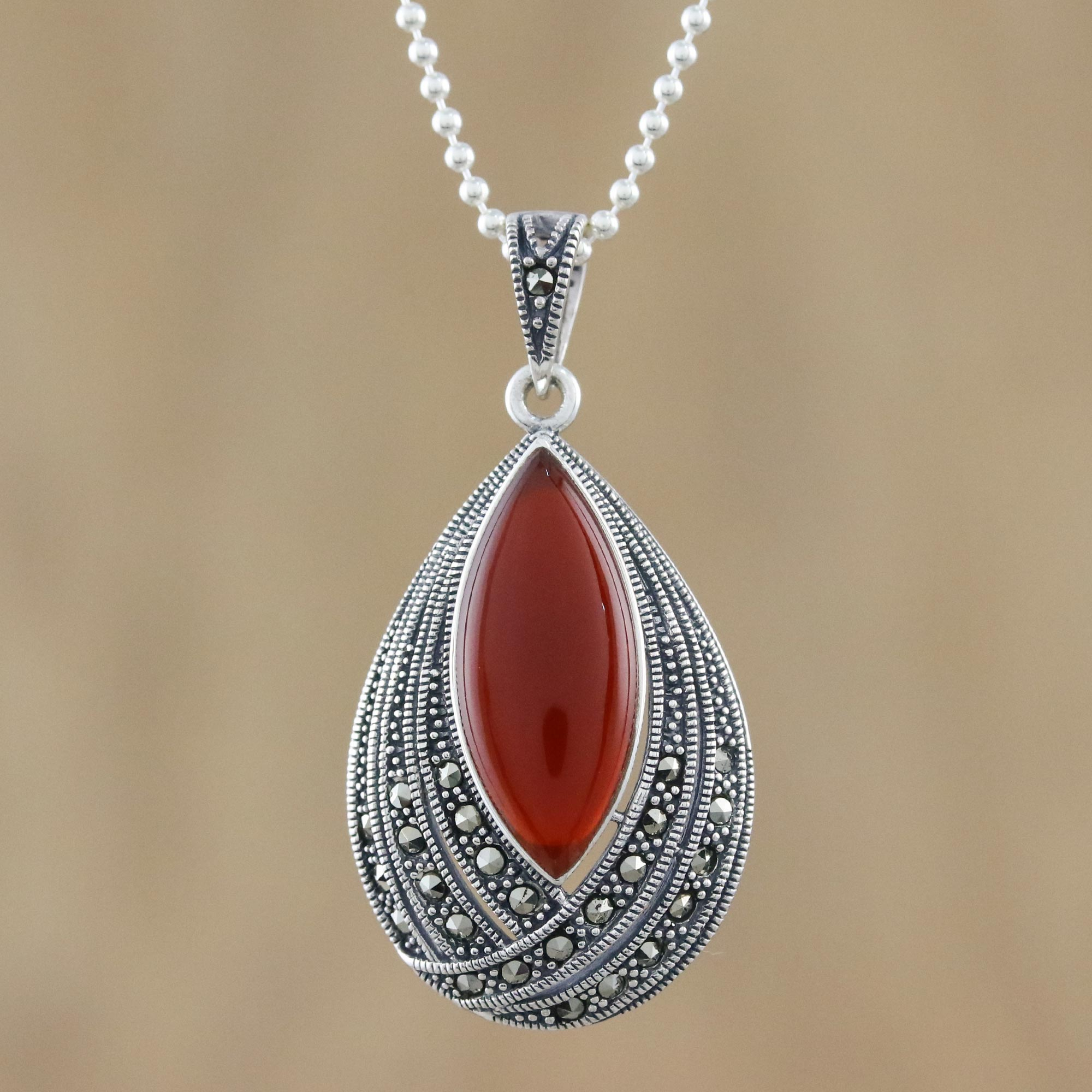 red onyx pendant