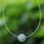 Jade pendant necklace, 'Trajectory' - Minimalist Jade Pendant Necklace on Stainless Steel (image 2) thumbail