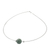 Jade pendant necklace, 'Trajectory' - Minimalist Jade Pendant Necklace on Stainless Steel (image 2a) thumbail