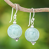 Jade dangle earrings, Touch of Jade