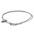 Silver charm bracelet, 'Heart and Charm' - Thai Karen Silver Beaded Bracelet with Heart Shaped Charm (image 2c) thumbail