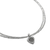 Silver charm bracelet, 'Heart and Charm' - Thai Karen Silver Beaded Bracelet with Heart Shaped Charm (image 2d) thumbail