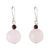 Rose quartz and garnet dangle earrings, 'Sweet Candy' - Rose Quartz and Garnet Beaded Dangle Earrings thumbail