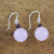 Rose quartz and garnet dangle earrings, 'Sweet Candy' - Rose Quartz and Garnet Beaded Dangle Earrings (image 2b) thumbail