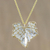 Gold and sterling silver plated natural leaf pendant necklace, 'Melon Leaf Harmony' - Thai Gold and Silver Plated Natural Melon Leaf Necklace