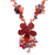 Multi-gemstone beaded pendant necklace, 'Dazzling Bloom' - Floral Multi-Gemstone Beaded Pendant Necklace from Thailand