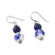 Lapis lazuli and ceramic dangle earrings, 'Ming Lotus' - Artisan Handmade 925 Sterling Silver Lapis Lazuli Earrings (image 2c) thumbail