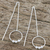 Sterling silver threader earrings, 'Ice Bubble' - Artisan Handmade 925 Sterling Silver Dangle Earrings