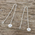 Einfädler-Ohrringe aus Sterlingsilber - Thailändische handgefertigte Einfädler-Ohrringe aus 925er Sterlingsilber
