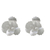Sterling silver button earrings, 'Petite Blossoms' - Floral Sterling Silver Button Earrings from Thailand thumbail