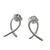 Sterling silver drop earrings, 'Gleaming Ribbon' - Ribbon-Shaped Sterling Silver Drop Earrings from Thailand