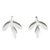 Sterling silver button earrings, 'Olive Leaves' - Leaf-Shaped Sterling Silver Button Earrings from Thailand