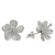 Sterling silver button earrings, 'Fantastic Blossoms' - Flower-Shaped Sterling Silver Button Earrings from Thailand thumbail
