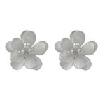 Sterling silver button earrings, 'Fantastic Blossoms' - Flower-Shaped Sterling Silver Button Earrings from Thailand