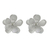 Sterling silver button earrings, 'Fantastic Blossoms' - Flower-Shaped Sterling Silver Button Earrings from Thailand (image 2c) thumbail