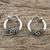 Sterling silver hoop earrings, 'Thai Flair' - Hand Crafted Sterling Silver Hoop Earrings from Thailand thumbail