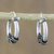 Sterling silver hoop earrings, 'Thai Flair' - Hand Crafted Sterling Silver Hoop Earrings from Thailand (image 2b) thumbail