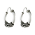 Sterling silver hoop earrings, 'Thai Flair' - Hand Crafted Sterling Silver Hoop Earrings from Thailand (image 2c) thumbail