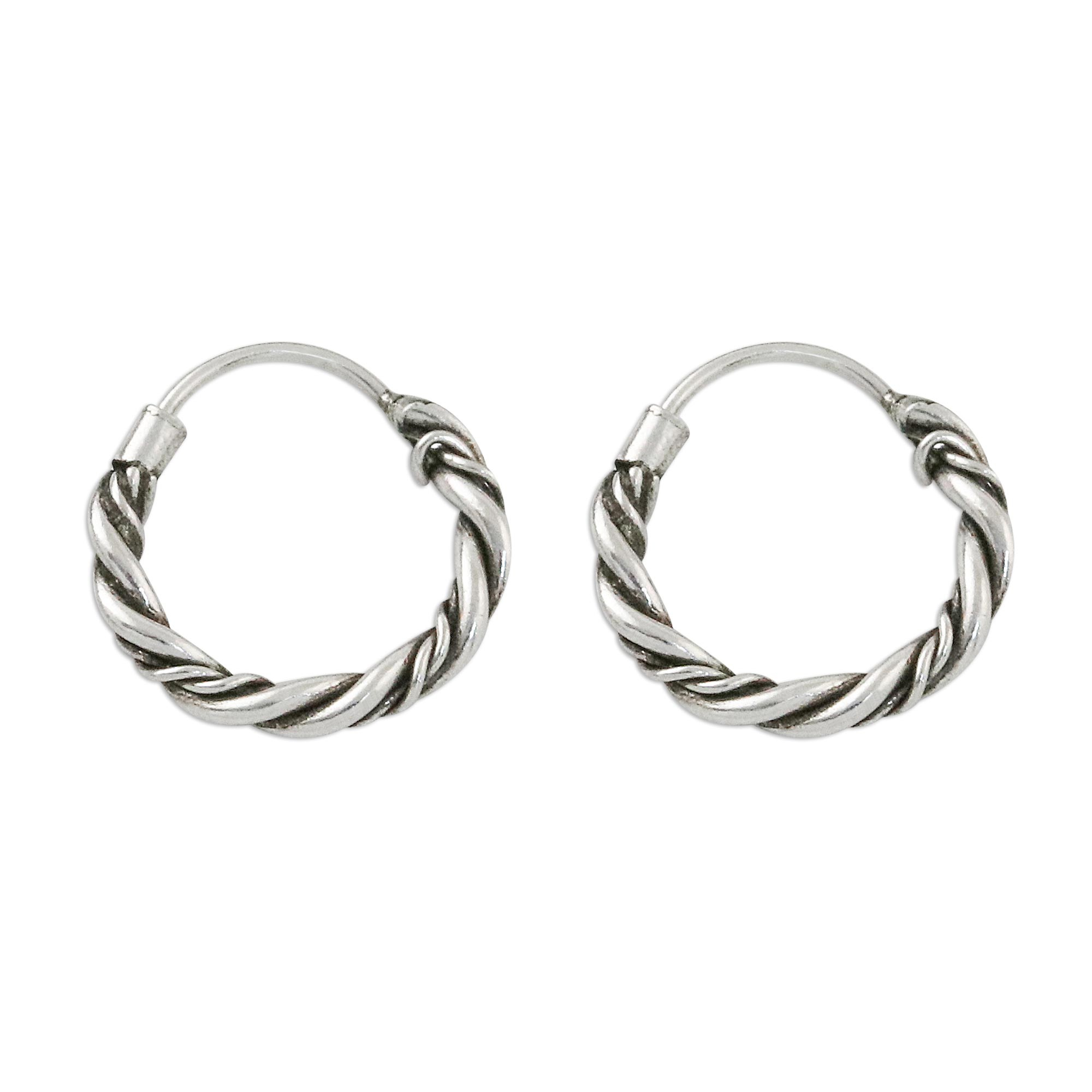 UNICEF Market | Hand Crafted Sterling Silver Hoop Earrings from ...