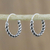 Sterling silver hoop earrings, 'Trendy Chain' - Hand Crafted Sterling Silver Hoop Earrings from Thailand (image 2) thumbail