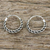 Sterling silver hoop earrings, 'Trendy Chain' - Hand Crafted Sterling Silver Hoop Earrings from Thailand (image 2b) thumbail