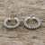 Sterling silver ear cuffs, 'Earthy Braid' (pair) - Pair of Thai Sterling Silver Ear Cuff Earrings thumbail