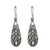 Sterling silver dangle earrings, 'Gorgeous Thai' - Drop-Shaped Sterling Silver Dangle Earrings from Thailand (image 2a) thumbail