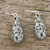 Sterling silver dangle earrings, 'Gorgeous Thai' - Drop-Shaped Sterling Silver Dangle Earrings from Thailand (image 2b) thumbail
