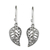 Sterling silver dangle earrings, 'Swirling Leaves' - Spiraling Leaf-Shaped Sterling Silver Earrings from Thailand