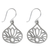 Sterling silver dangle earrings, 'Shimmering Lotus' - Lotus-Shaped Sterling Silver Dangle Earrings from Thailand