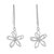 Sterling silver dangle earrings, 'Dewy Daisies' - Floral Sterling Silver Dangle Earrings from Thailand