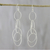 Sterling silver dangle earrings, 'Darling Hoops' - Hooped Sterling Silver Dangle Earrings from Thailand (image 2) thumbail