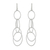Sterling silver dangle earrings, 'Darling Hoops' - Hooped Sterling Silver Dangle Earrings from Thailand