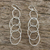 Sterling silver dangle earrings, 'Darling Hoops' - Hooped Sterling Silver Dangle Earrings from Thailand (image 2b) thumbail