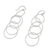 Sterling silver dangle earrings, 'Darling Hoops' - Hooped Sterling Silver Dangle Earrings from Thailand (image 2c) thumbail