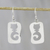 Sterling silver dangle earrings, 'Feline Silhouettes' - Cat-Themed Sterling Silver Dangle Earrings from Thailand