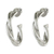 Sterling silver half-hoop earrings, 'Spiral Curves' - Spiral-Shaped Silver Half-Hoop Earrings from Thailand