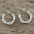 Halbkreolen aus Sterlingsilber - Spiralförmige silberne Halbkreolen aus Thailand