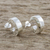 Sterling silver half-hoop earrings, 'Stellar Reflection' - Gleaming Sterling Silver Half-Hoop Earrings from Thailand