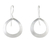 Sterling silver dangle earrings, 'Rings of Love' - Brushed-Satin Sterling Silver Dangle Earrings from Thailand