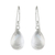 Sterling silver dangle earrings, 'Satin Dew' - Brushed Drop-Shaped Sterling Silver Earrings from Thailand