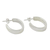 Sterling silver half-hoop earrings, 'Shiny Curves' - High-Polish Sterling Silver Half-Hoop Earrings from Thailand (image 2d) thumbail