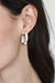 Sterling silver half-hoop earrings, 'Shiny Curves' - High-Polish Sterling Silver Half-Hoop Earrings from Thailand