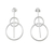 Sterling silver drop earrings, 'Rings of Light' - Circle-Motif Sterling Silver Drop Earrings from Thailand